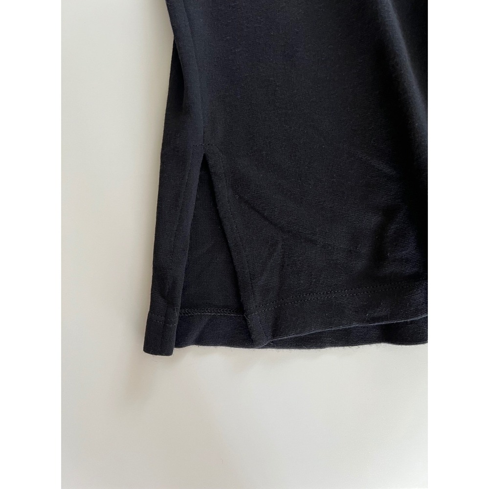 New Frontier Womens Black Sleeveless Split Neck Tank Top Side Slits Size XS - Picture 6 of 8